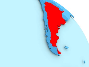 Arjantin mavi dünya üzerinde