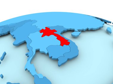 Laos mavi siyasi dünya üzerinde