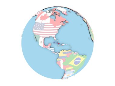 Küba izole küre üzerinde