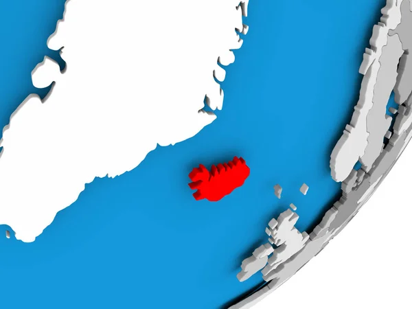 El mapa de Islandia —  Fotos de Stock