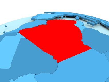 Cezayir mavi siyasi dünya üzerinde