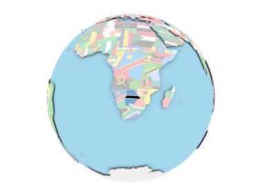 Botsvana izole küre üzerinde