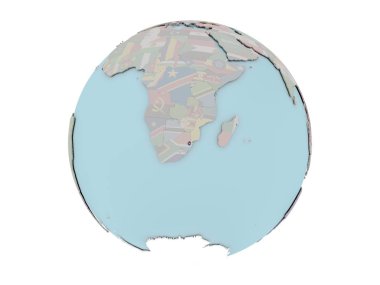 Svaziland dünya üzerinde bayrak ile