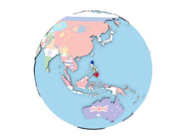 Filipinler izole küre üzerinde