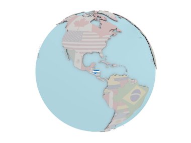 Honduras dünya üzerinde bayrak ile
