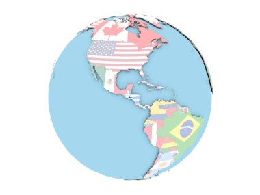 El Salvador izole küre üzerinde