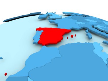 İspanya mavi siyasi dünya üzerinde
