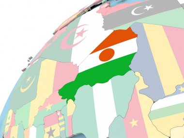 Dünya bayrak ile Nijer