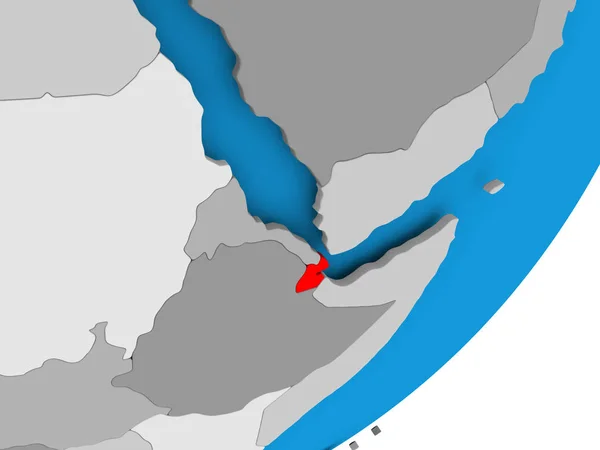 Mapa Dżibuti — Zdjęcie stockowe