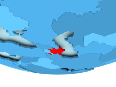 Mavi haritada kırmızı Azərbaycanda