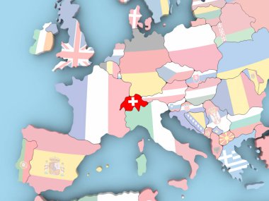 İrlanda Haritası dünya üzerinde bayrak ile