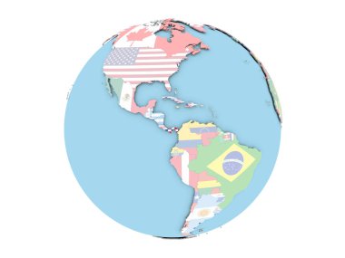 Panama izole küre üzerinde