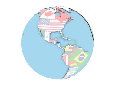 Honduras izole küre üzerinde