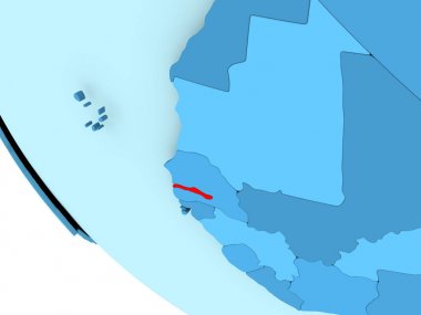 Gambiya mavi siyasi dünya üzerinde
