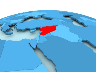 Suriye mavi siyasi dünya üzerinde