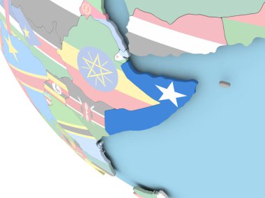 Somali dünya üzerinde bayrak ile