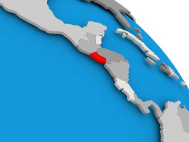 El Salvador'da haritada kırmızı