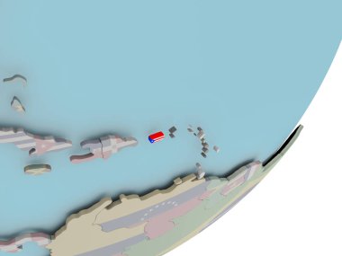 Porto Riko bayrakları ile dünya üzerinde