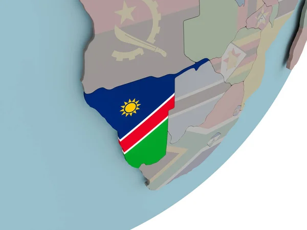 纳米比亚在地球仪标志 — 图库照片