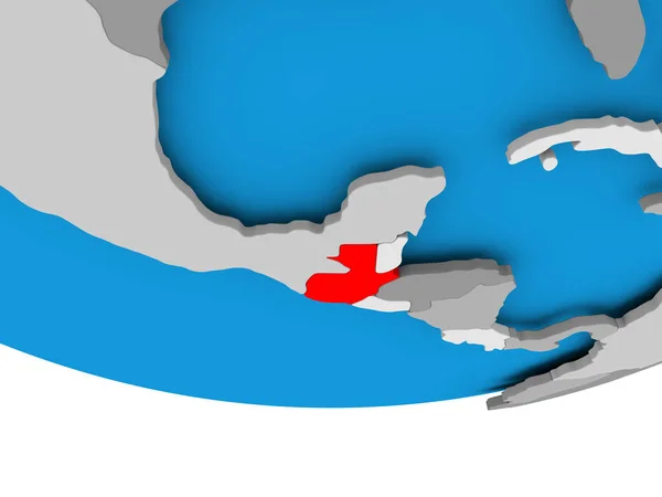 Guatemala auf dem Globus — Stockfoto