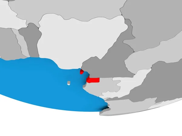 Guiné Equatorial no globo — Fotografia de Stock