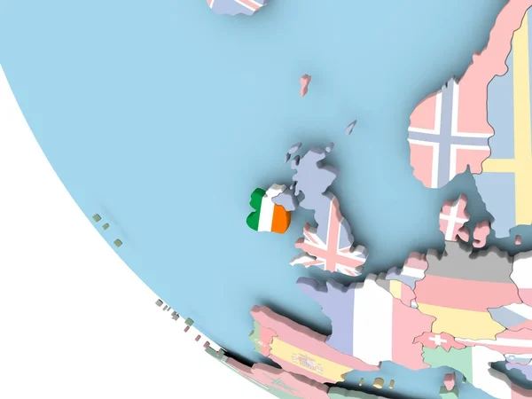 Irland med flagga på Globen — Stockfoto