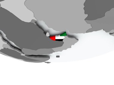 Birleşik Arap Emirlikleri bayrağı dünya üzerinde