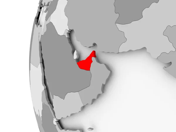 阿拉伯联合酋长国灰色的地球上 — 图库照片