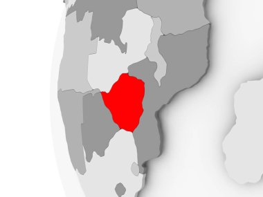 Zimbabve üzerinde gri Küre