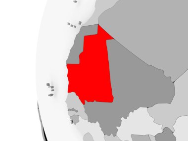 Moritanya ile gri Küre