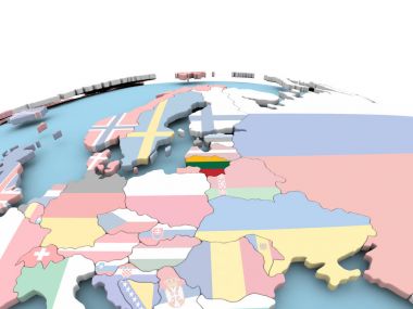 Parlak küre Litvanya bayrağı