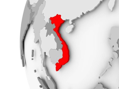 Vietnam üzerinde gri Küre