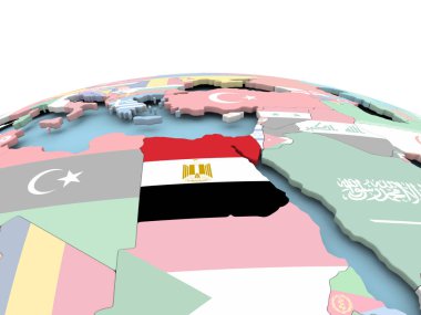 Parlak küre Mısır bayrağı