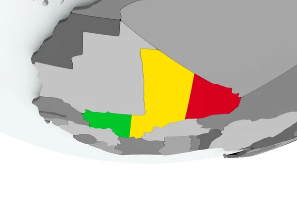Mali med flagga på Globen — Stockfoto