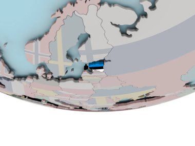 Estonya bayrağı dünya üzerinde