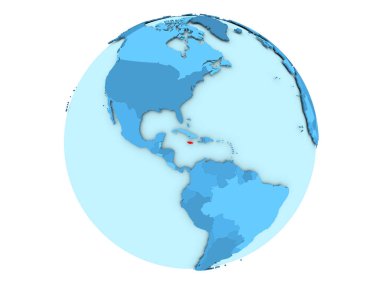 Jamaika izole mavi dünya üzerinde
