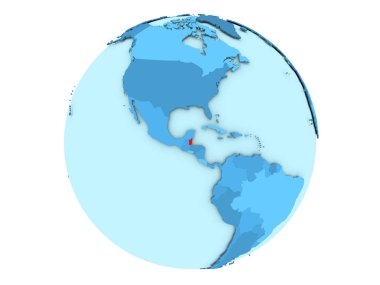 Belize izole mavi dünya üzerinde