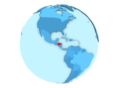 Honduras izole mavi dünya üzerinde
