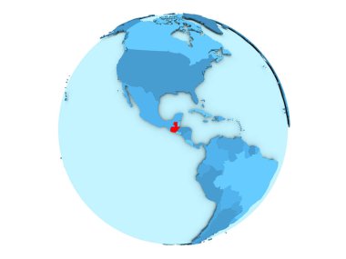 Guatemala izole mavi dünya üzerinde