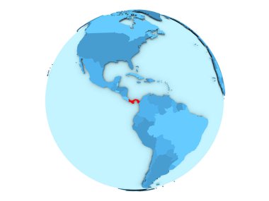 Panama izole mavi dünya üzerinde