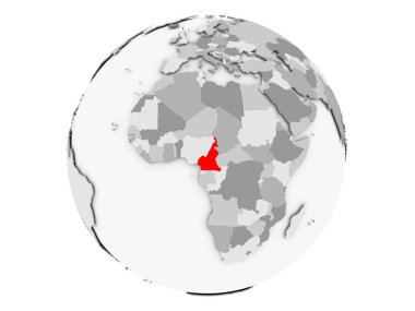 Kamerun gri Globe izole