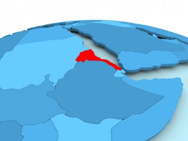 Eritre mavi siyasi dünya üzerinde