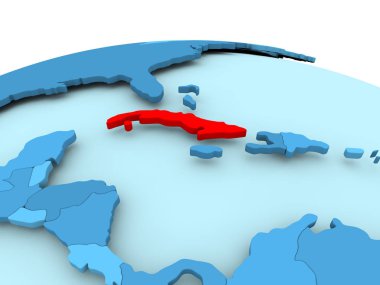 Küba mavi siyasi dünya üzerinde