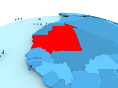 Moritanya mavi siyasi dünya üzerinde