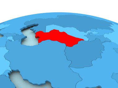 Türkmenistan mavi siyasi dünya üzerinde