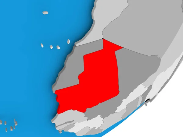El mapa de mauritania — Foto de Stock