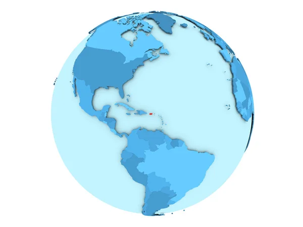 Пуэрто-Рико на голубом шаре изолирован — стоковое фото