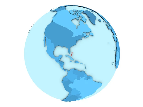 Bahamas auf blauem Globus isoliert — Stockfoto