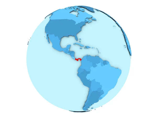 Панама на синій земної кулі, ізольовані — стокове фото