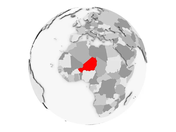 Νίγηρας στον γκρίζο κόσμο απομονωμένο — Φωτογραφία Αρχείου